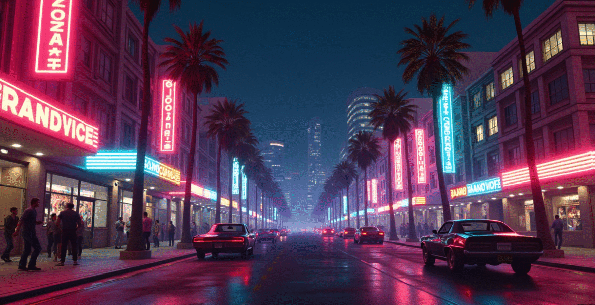 Grand Theft Auto VI Vice City cinematic view